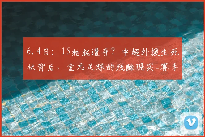 6.4日：15轮就遭弃？中超外援生死状背后，金元足球的残酷现实_赛季_进球数_比赛